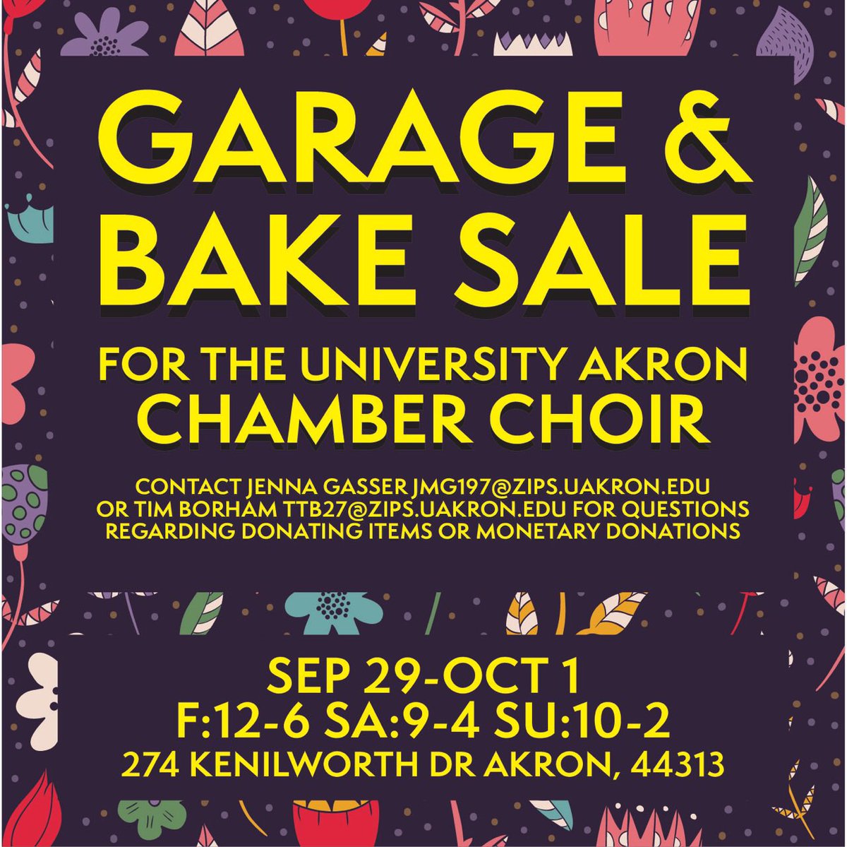 AkronChoirs's tweet photo. Chamber Choir's garage sale starts tomorrow at noon! Help us raise money for our tour to Germany! https://t.co/RN6PREQiqk