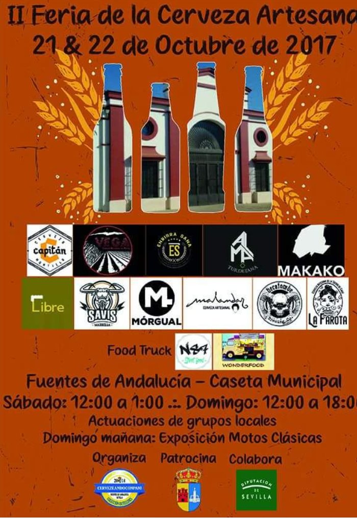 El 21/22 de Octubre participamos en la Feria artesanal de Fuentes de Andalucia organizado por Cervezeando Conpani id guardando ese finde! !