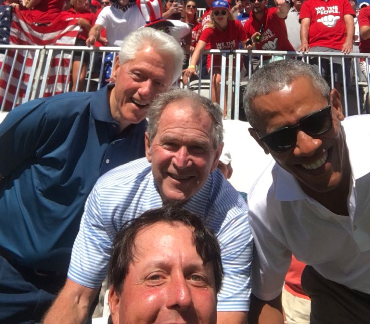 SportsCenter's tweet photo. A presidential selfie at the President's Cup?
Phil Mickelson couldn't pass it up. (via @goodwalkspoiled) https://t.co/EJ9ylFynPN