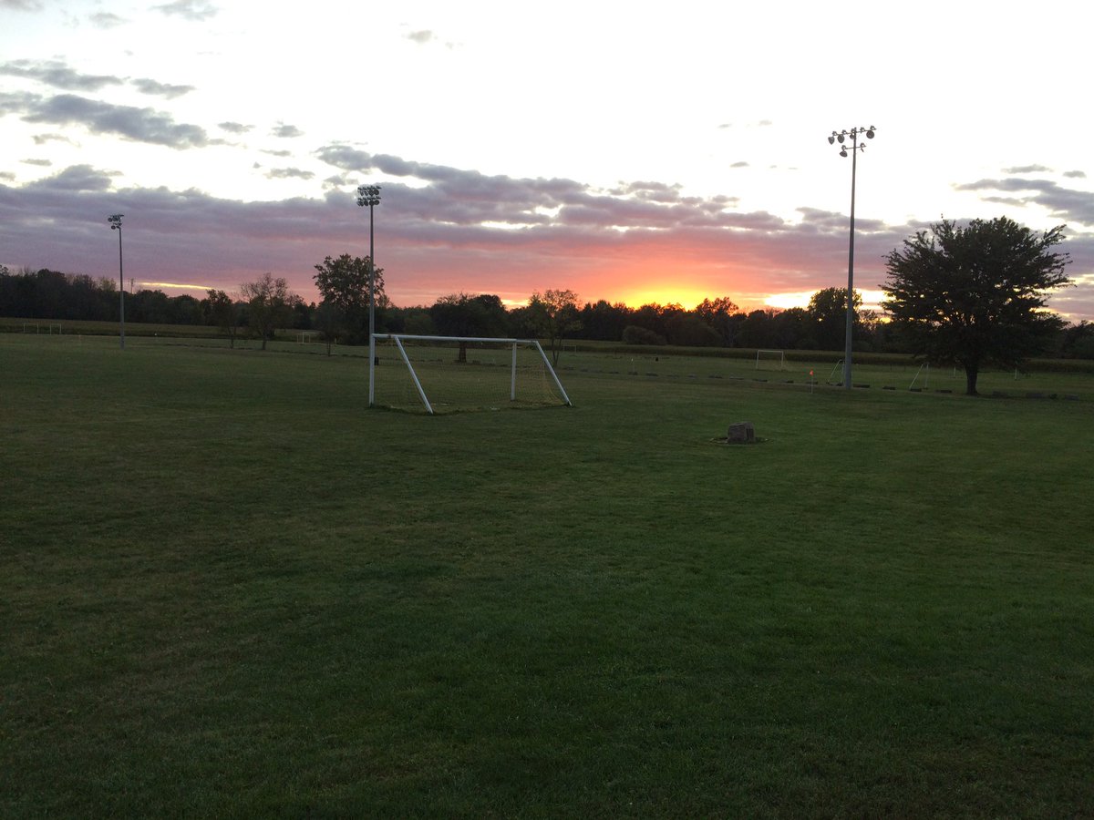 Beautiful sunset at Dunnville Soccer park before DUSC kicks off vs AS Juventus. #DUSC