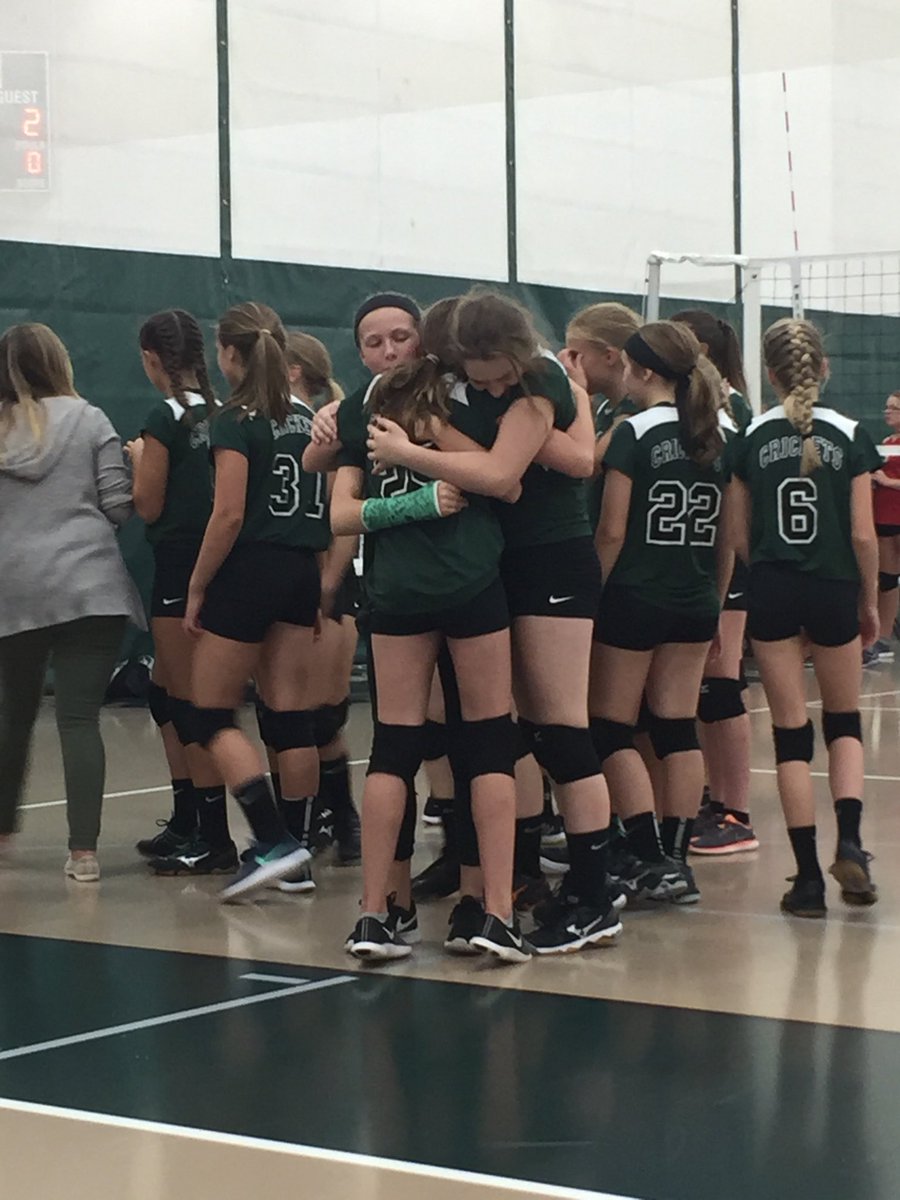 Sierra just served seven in a row! Way to go #gocrickets