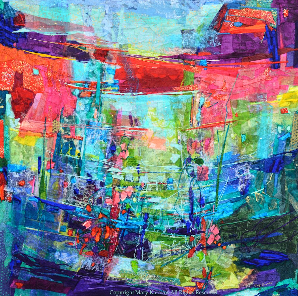 GuelphStudioTou's tweet photo. Mary Karavos is today’s artist – Paper Collage – Tour location, 28C Douglas St. Only 15 days until the Guelph Studio Tour! https://t.co/HUQ1cXyZCt