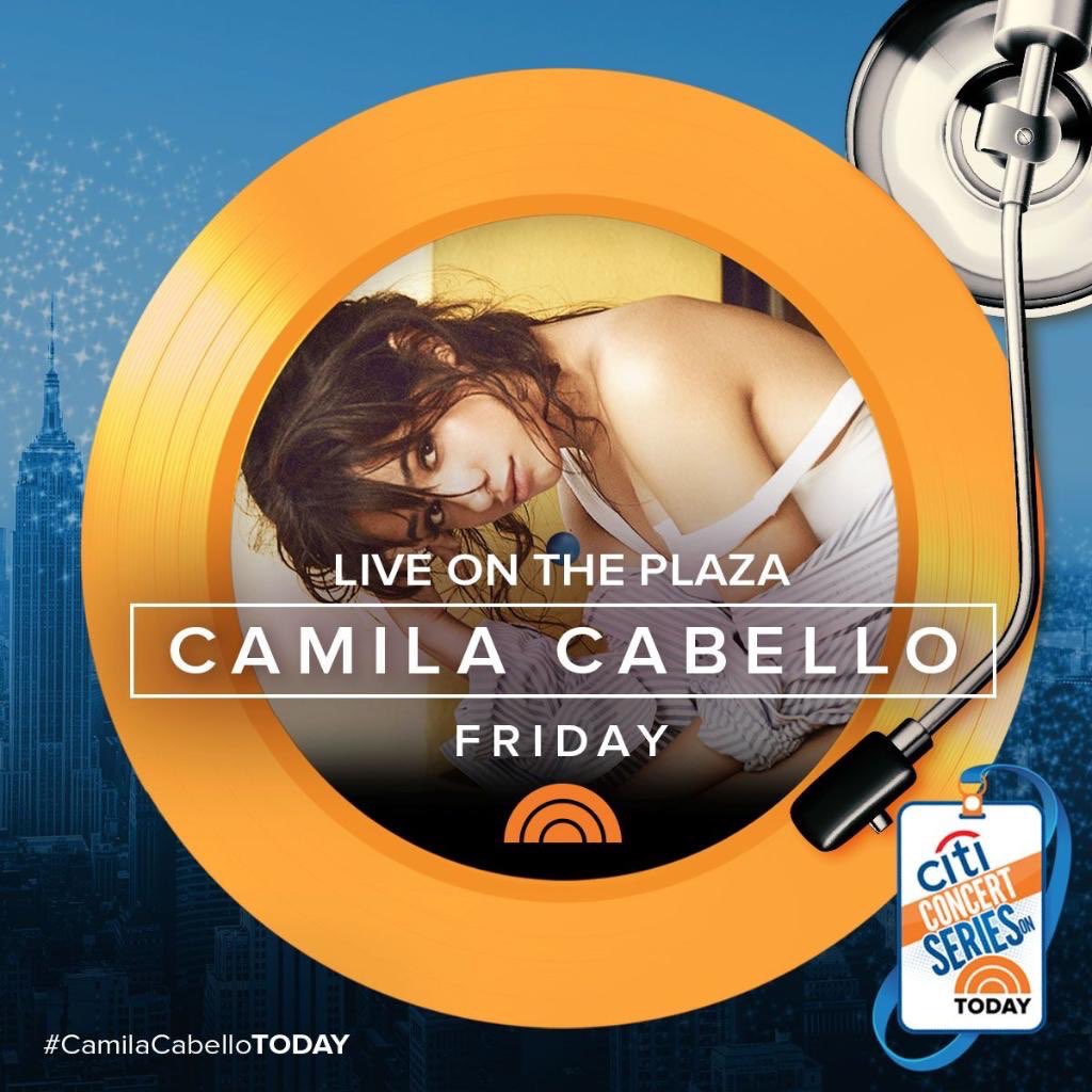 TOMORROW!!!! can’t wait to see u guys there 💕💕 if ur at home don’t forget to tune in at 7am ET on <a href="/nbc/">NBC Entertainment</a>!!! 🦋💕 #CamilaCabelloTODAY