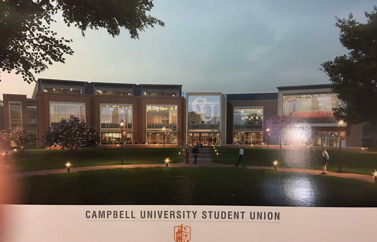 JHaire03's tweet photo. Sneak peak of the next BIG EDITION to @campbelledu; the new Student Union. 100,000 sqft of student-centered additions! #RollHumps https://t.co/aroweAnc8a