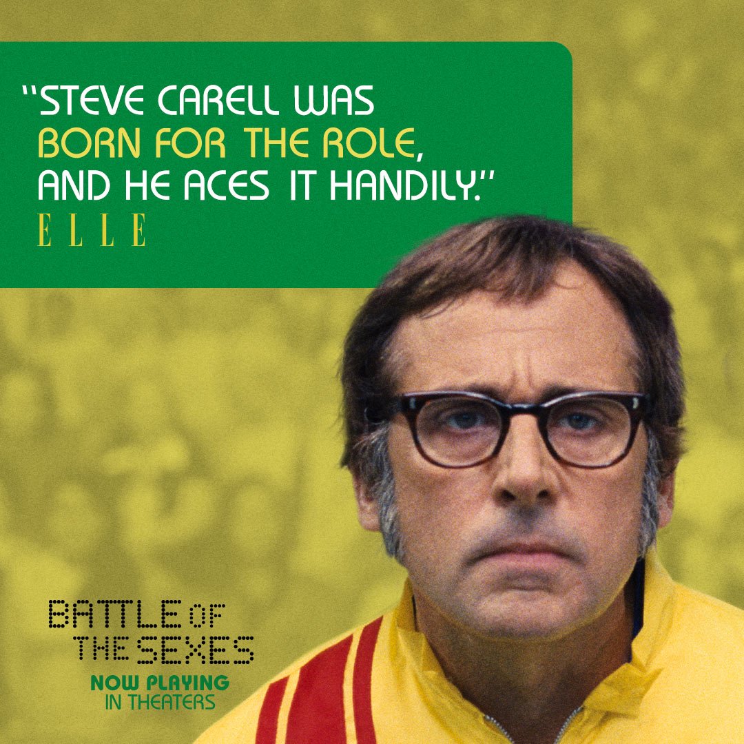 billievsbobby's tweet photo. Putting the show back in chauvinism.@SteveCarell is #BobbyRiggs in #BattleoftheSexes 🎾 Now Playing in Select Theaters, EVERYWHERE TOMORROW: https://t.co/WtPrQOTr1y https://t.co/tk15fVpui9