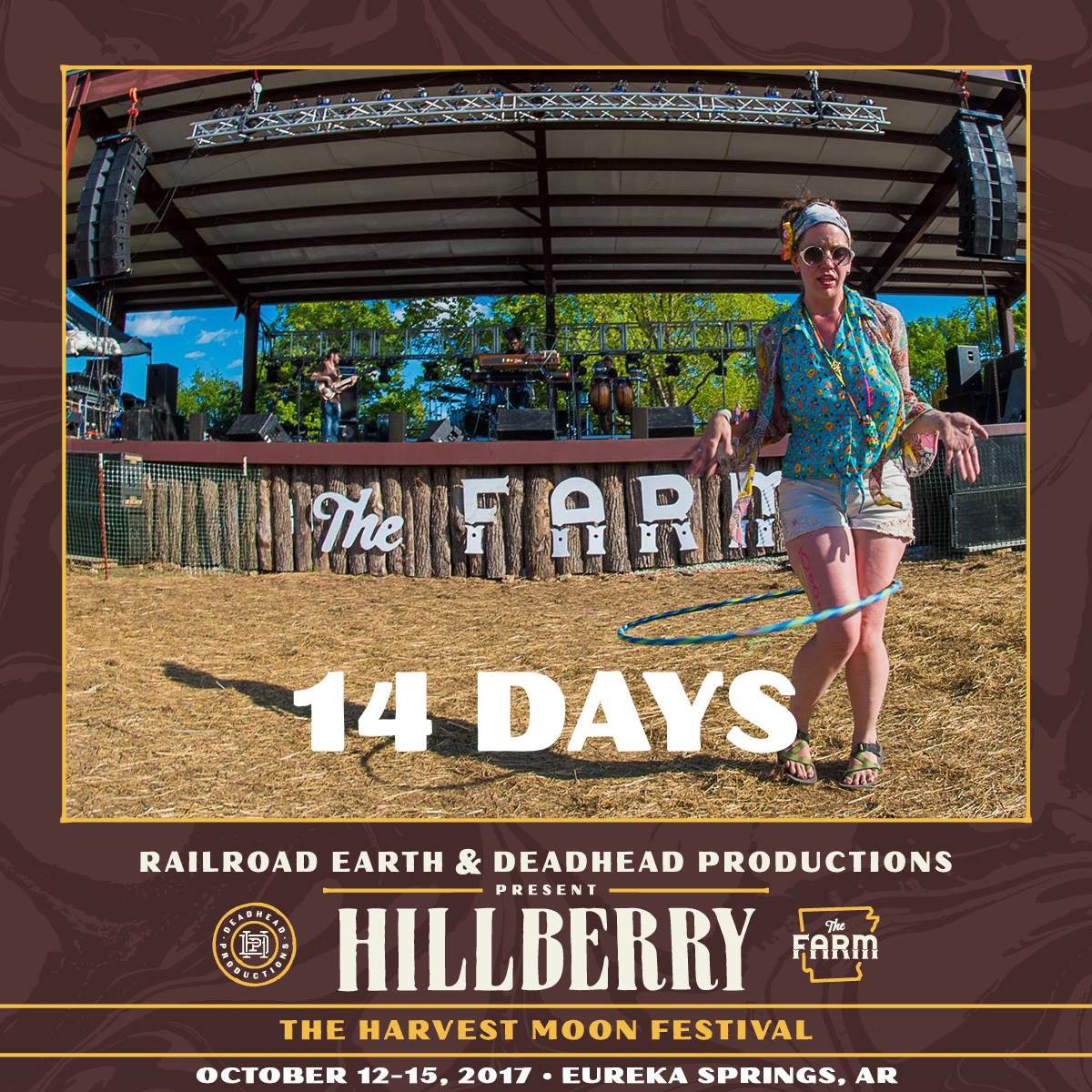 Just TWO WEEKS until we gather for #Hillberry2017 #RailroadEarth #GSBG #YMSB &more!!! Photo: @jamie_seed