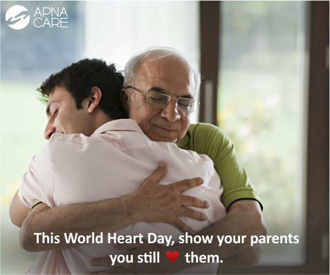 ApnaCare's tweet photo. This #WorldHeartDay, show your parents you still love them. https://t.co/TVeX1Jzm8c
#ApnaCare #healthcare #homehealthcare #homenursing https://t.co/GwDK9ZrLzh