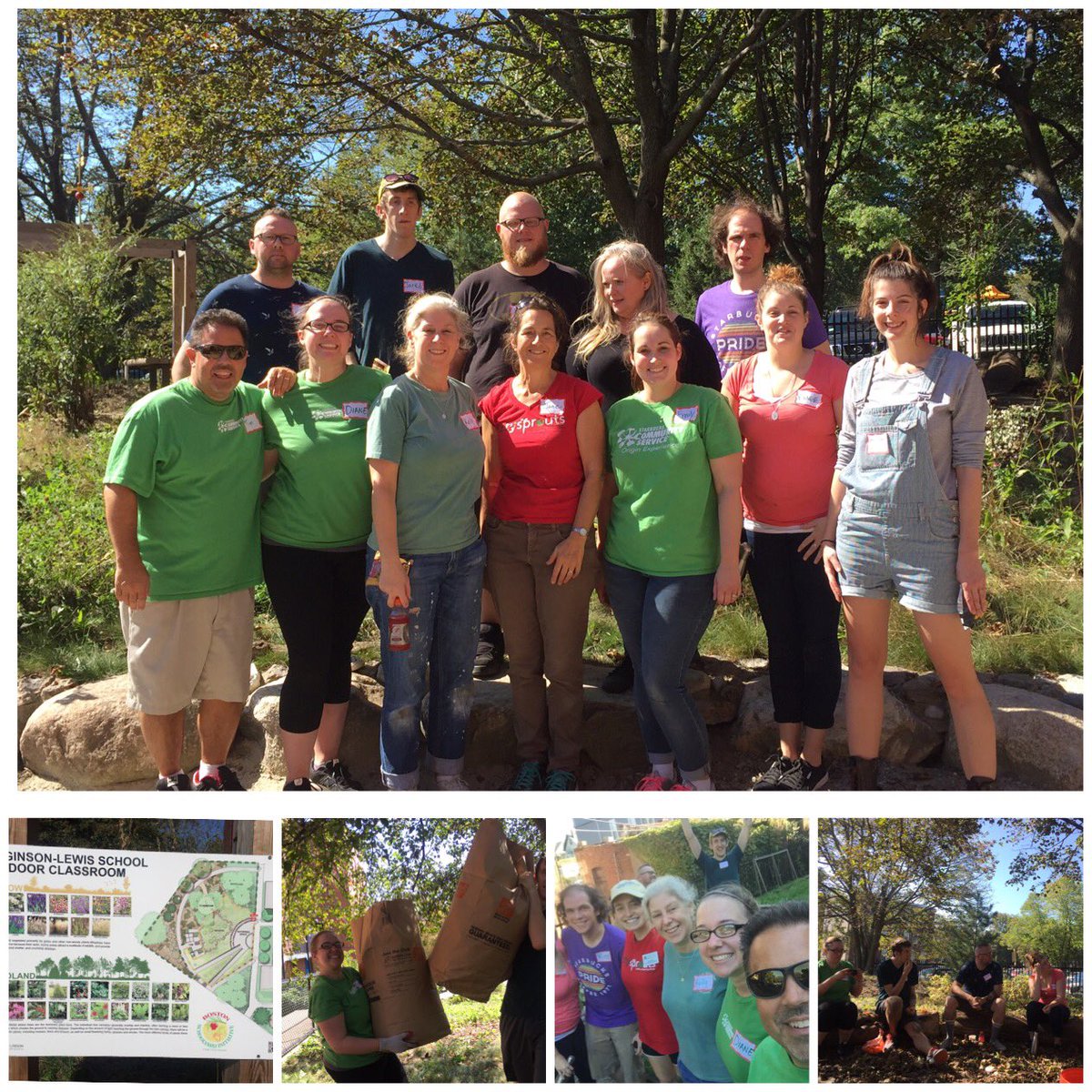 Great day w <a href="/CitySprouts/">CitySprouts</a> #extrashotofgood.  Fun group and lots of cleanup😀