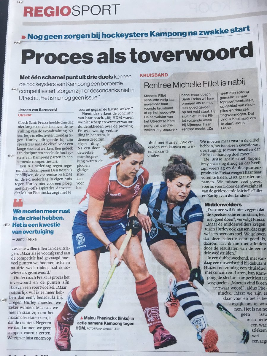 Captain @MalouPheninckx heeft en houdt vertrouwen in t team. 
Vanavond 20.30 uur Huizen uit #HUIKAM #ForzaKampong