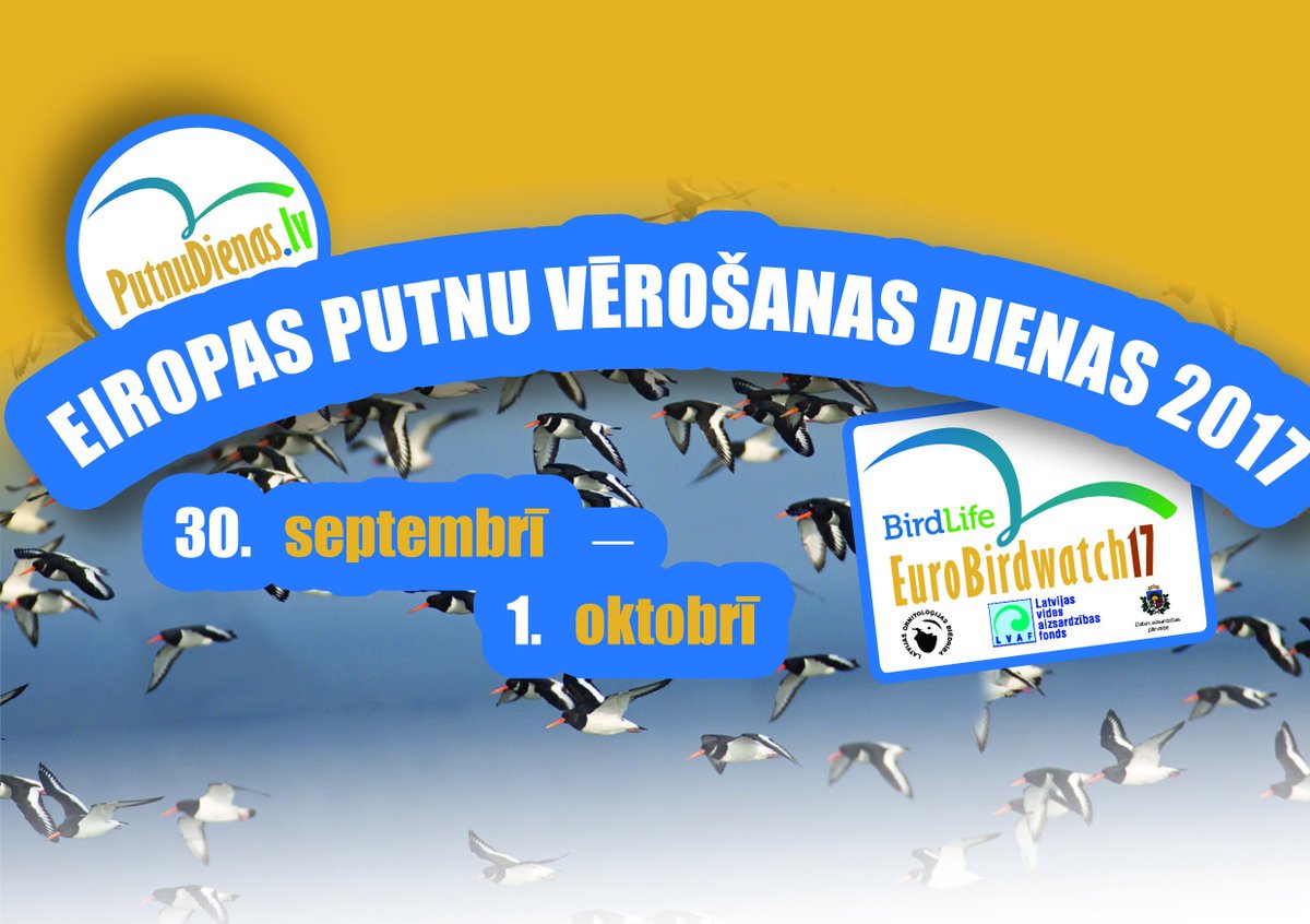 Nedēļas nogalē vēro putnus un ziņo portālā <a href="/Dabasdati/">Dabasdati.lv</a>.lv! putnudienas.lv/lv/nedelas-nog… Sadarbībā ar <a href="/dabaDAP/">Dabas aizsardzības pārvalde</a> <a href="/LVAFA_LV/">LVAFA</a> <a href="/BirdLifeEurope/">BirdLife Europe & Central Asia</a>