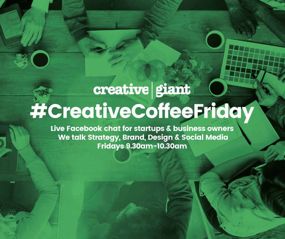 Needing brand &amp; social tips? Join our live Q&amp;A bit.ly/2ydrJXJ #brandingadvice #socialmediaadvice #startups #CreativeCoffeeFriday