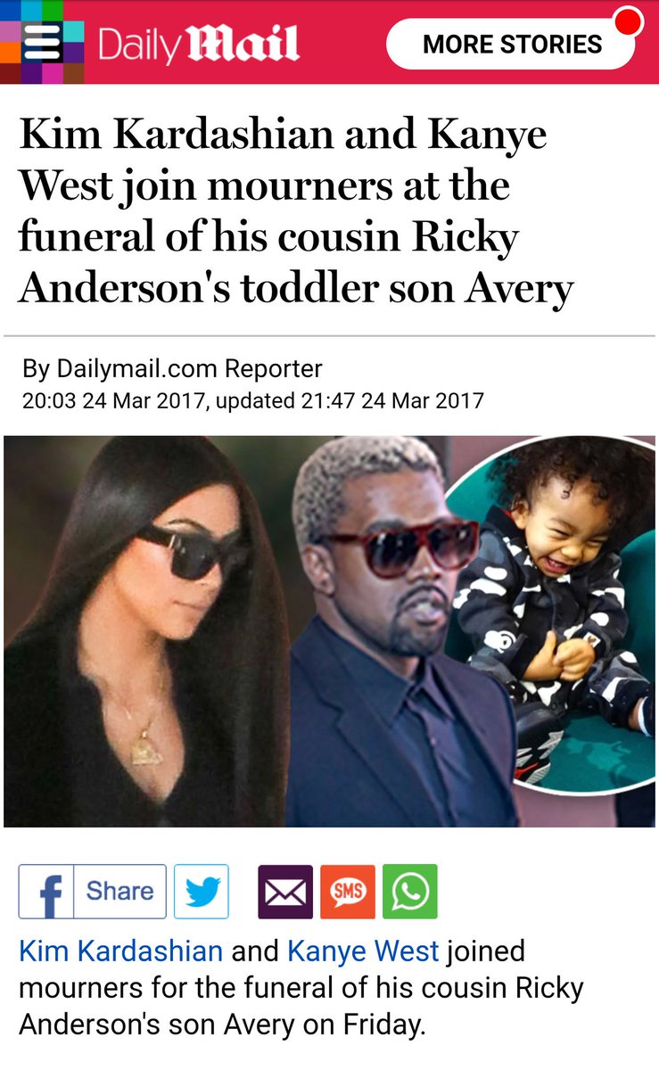 Kim & Kanye's kid's clothing line came out & sold out immediately around the same time that his baby cousin passed away