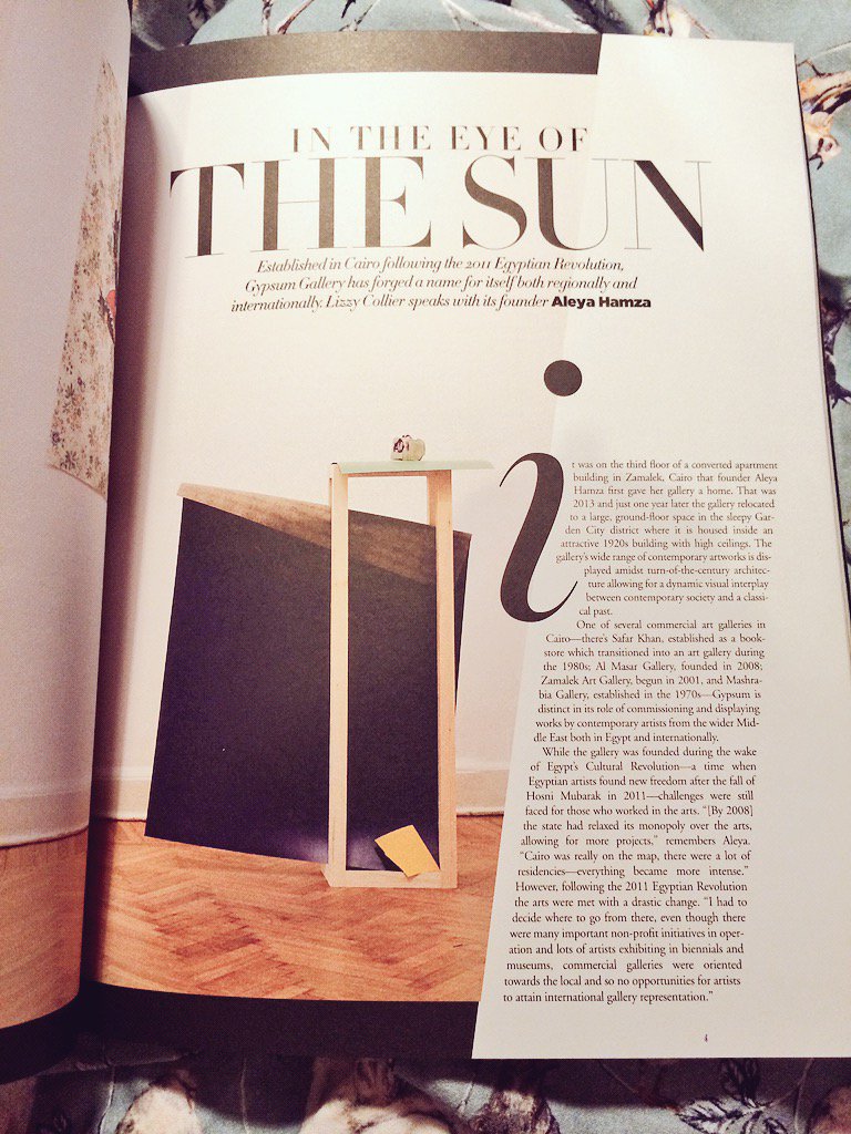 lizzycollier's tweet photo. So excited to have 2 pieces in the beautiful new issue of @BazaarArtArabia 💕#fahrelnissazeid #art #gypsum #litehouse https://t.co/Akv7mWkOfZ
