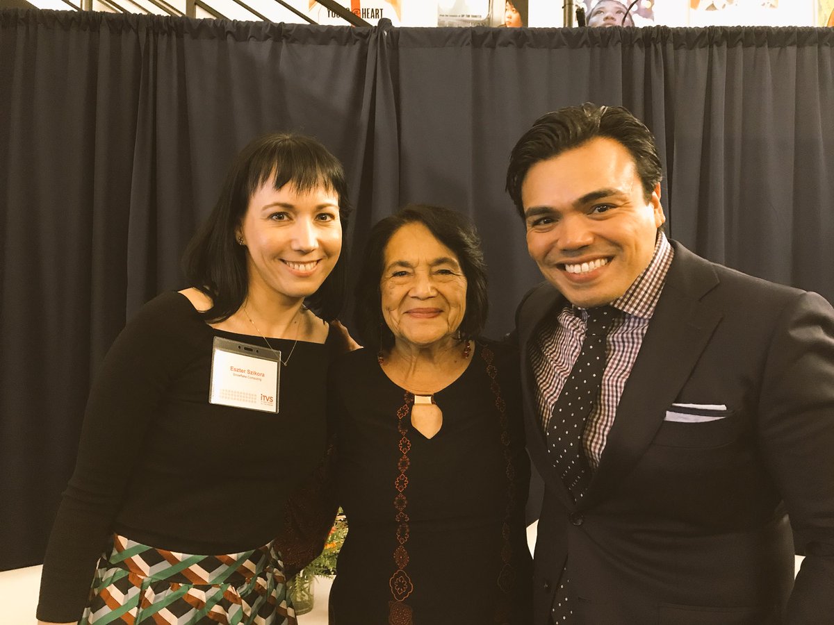 “I’m not an icon, I’m an I can!” Such an honor to meet <a href="/DoloresHuerta/">Dolores Huerta</a> #InTheKnow <a href="/ITVSIndies/">ITVS</a> <a href="/avillaluna/">Alberto Villaluna</a> <a href="/Dolores_Movie/">DOLORES The Movie</a>