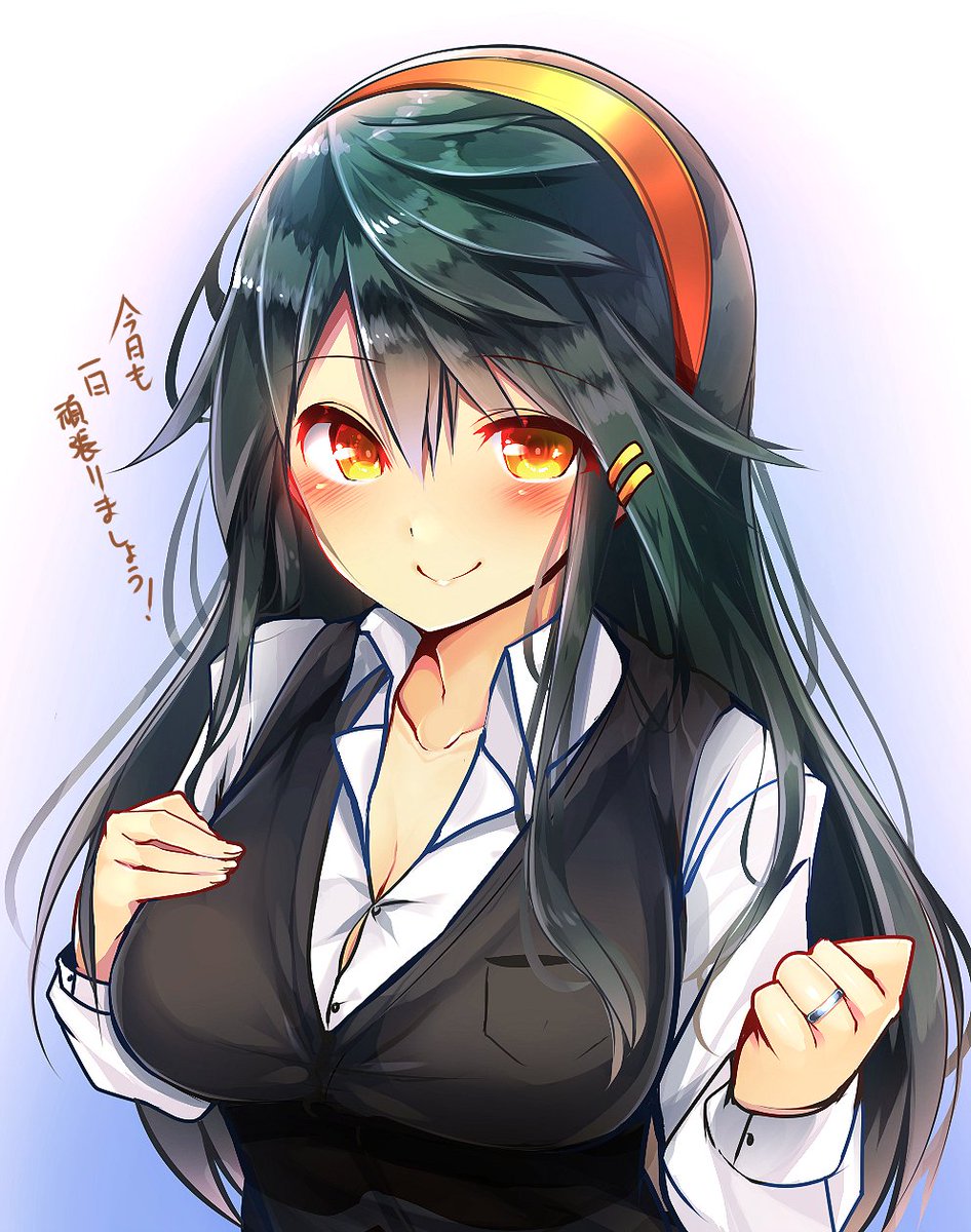tsukunyann0867's tweet photo. 【落書き】後輩くんにも敬語使っちゃう系榛名ちゃん先輩(ＯＬ風) https://t.co/RLvIFaAthA