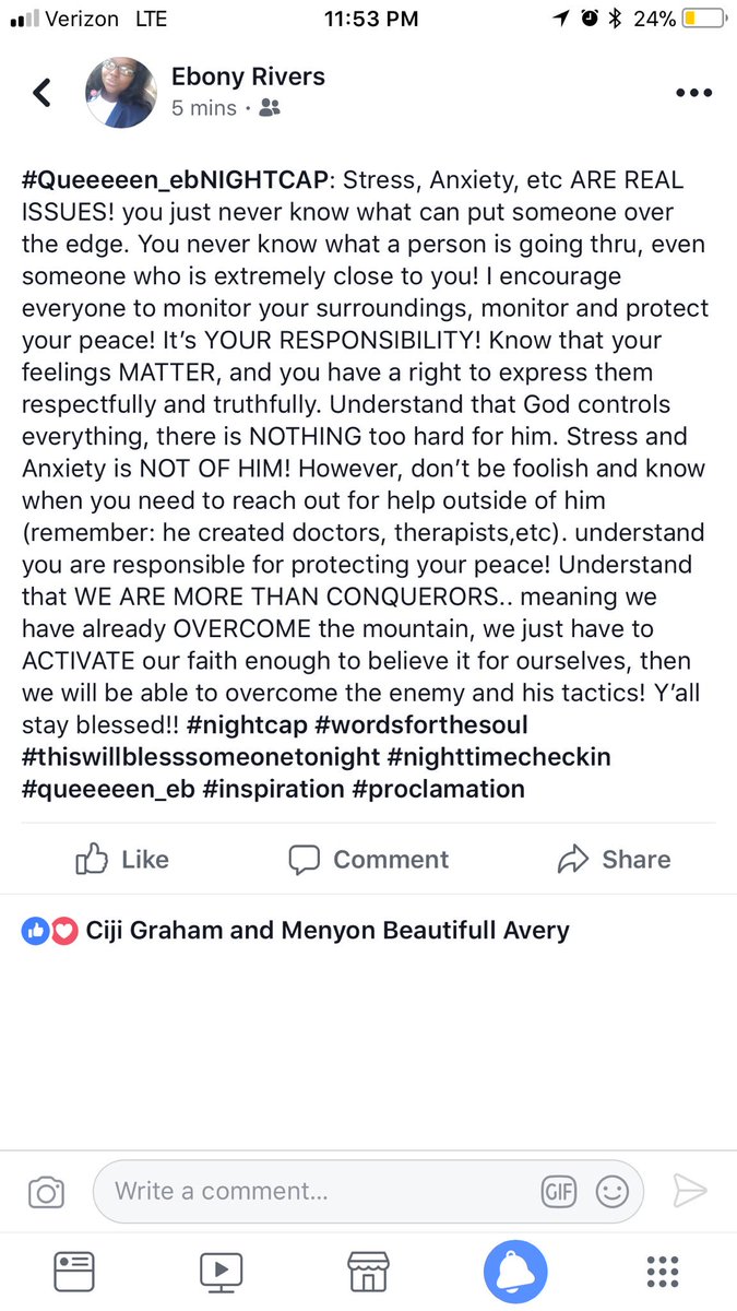 Queeeeen_eb's tweet photo. #Queeeeen_ebNIGHTCAP ! Hope it blesses someone as it’s blessed me!! 🙌🏾 https://t.co/4JyexrOJof
