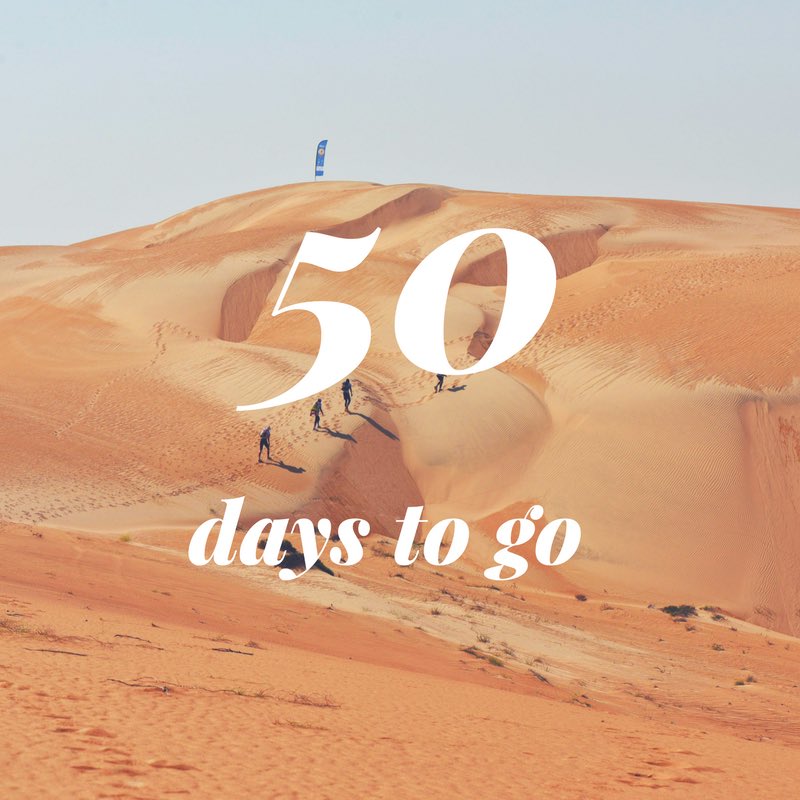 MarathonblogOM's tweet photo. 50 days to go before the start of Oman Desert Marathon 2017! Are you training hard? #startline #getreadysetgo #ultrarun #desertrun https://t.co/ETdWMKJZiN
