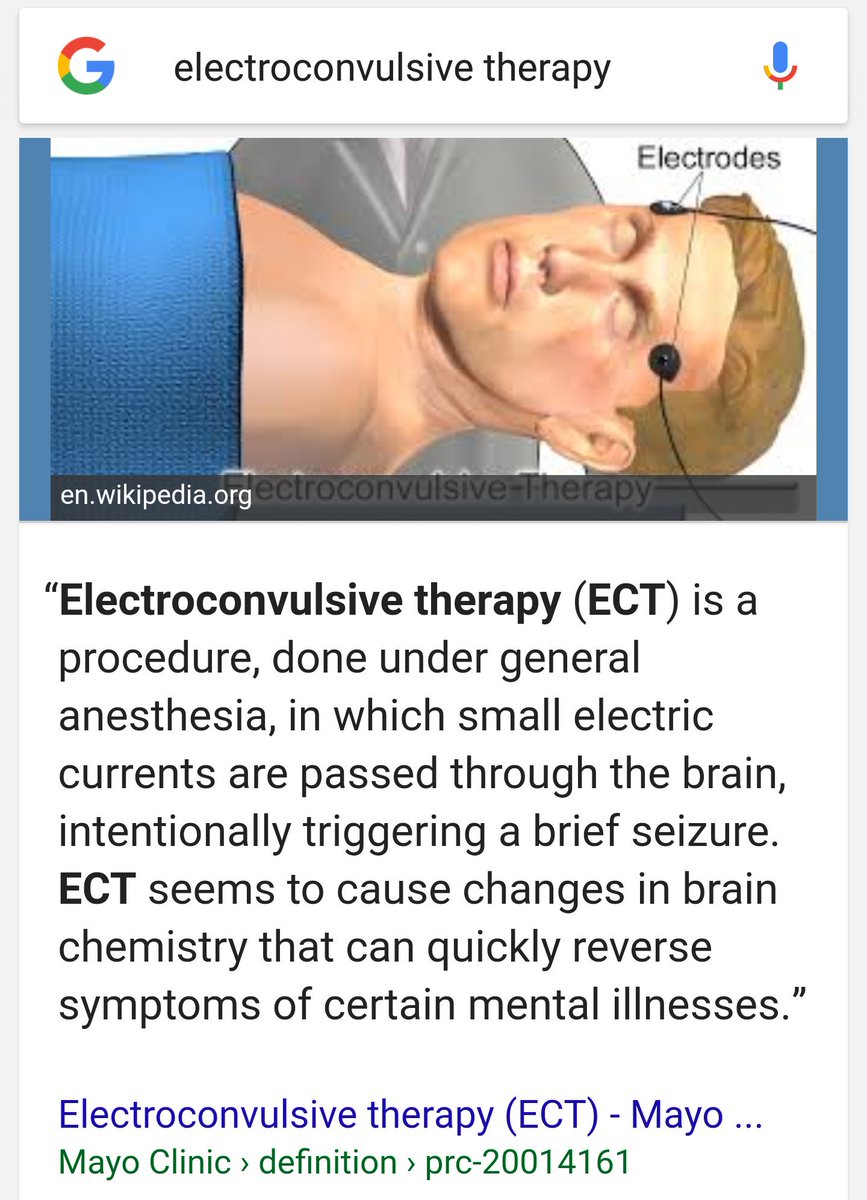 Electroconvulsive therapy for some mentally ill people, especially schizophrenics, will actually help them
