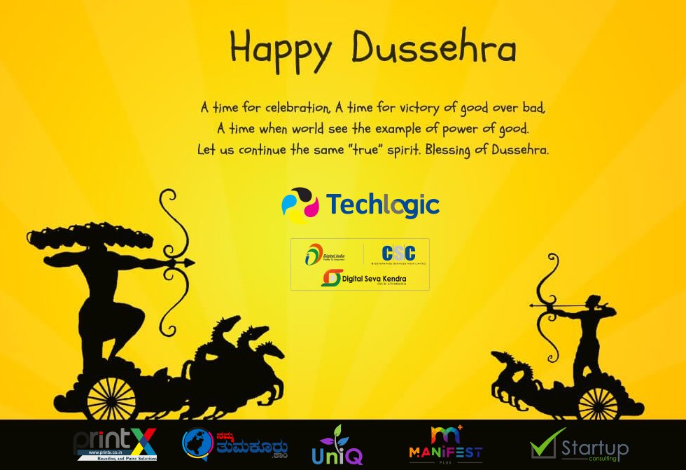 TechLogicGroup's tweet image. May this Dussehra burn all your worries with Ravana and bring you and your family loads of happiness. Happy Dussehra!