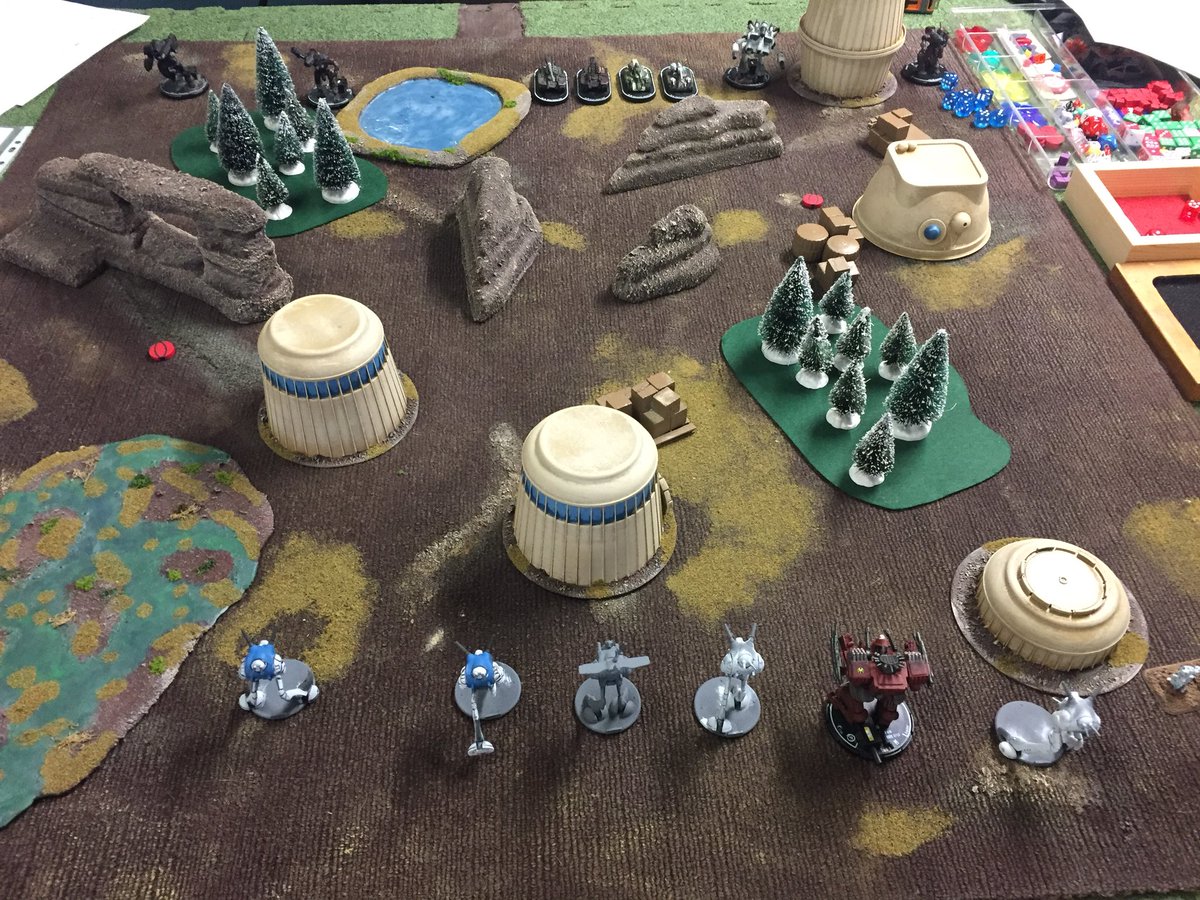 Played some GunFrame this week. There was carnage! #mecha #miniaturewargame