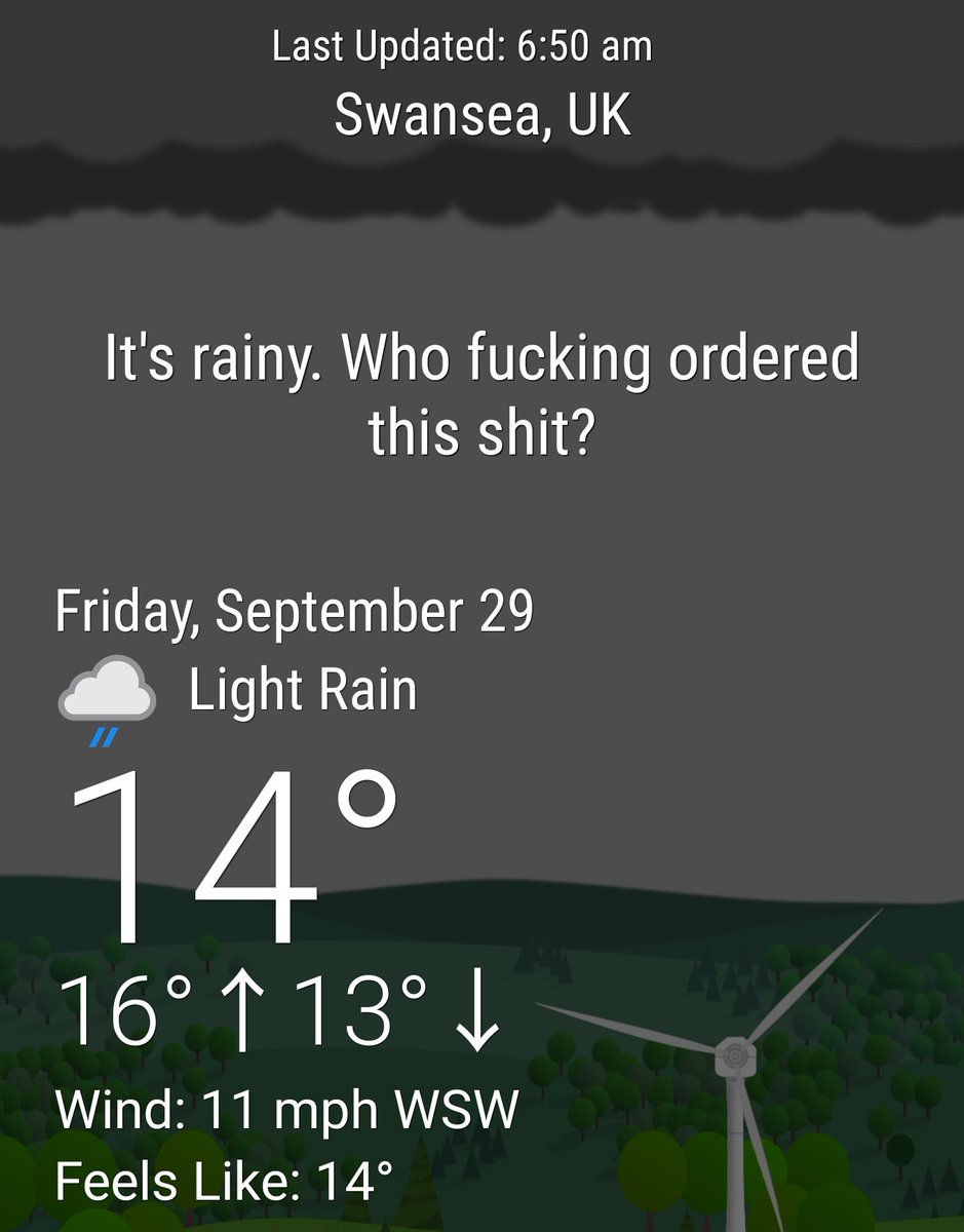 Pardon the French but <a href="/WTForecast/">WTForecast</a> has read my mind!