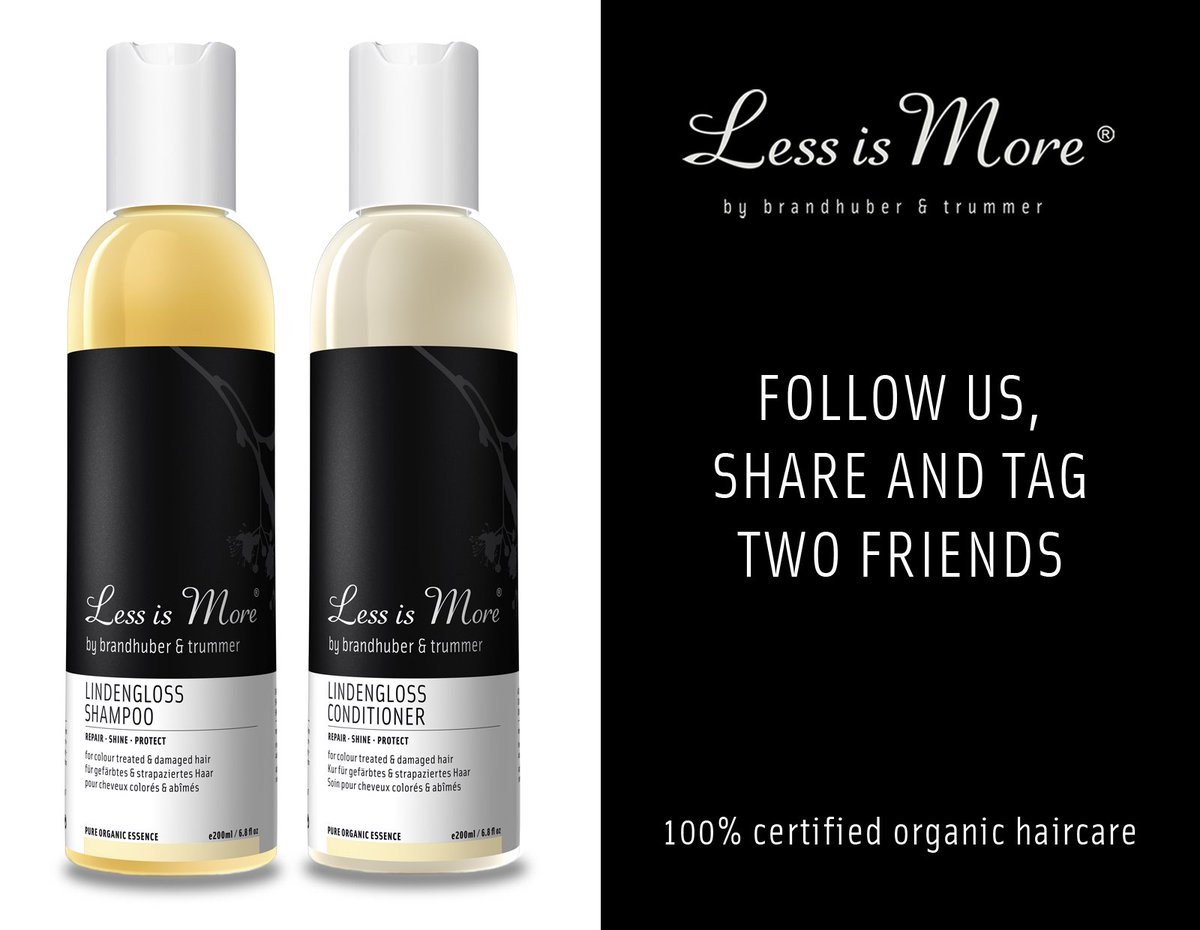 LessisMoreNews's tweet image. For a chance to win our Lindengloss shampoo and conditioner - Follow, retweet and tag two of your friends! #freebiefriday #giveaway