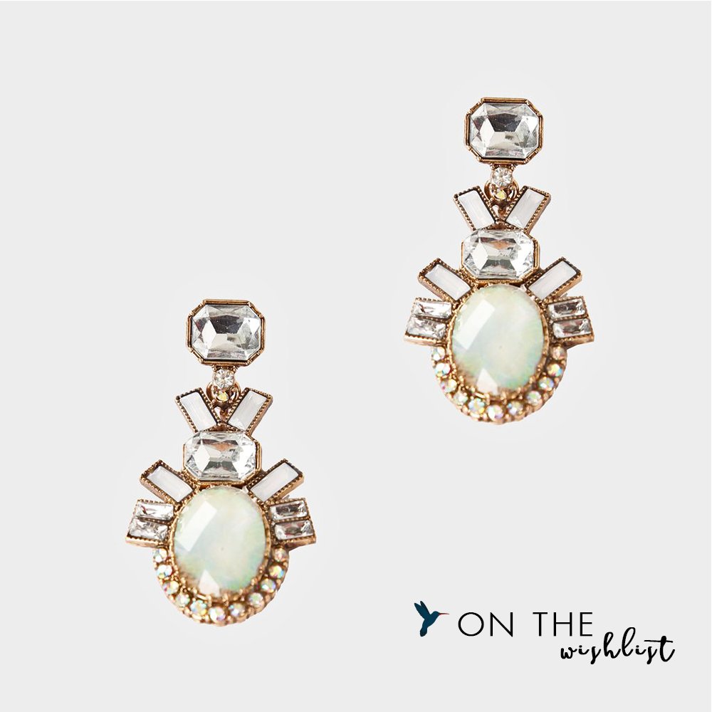 Steal the spotlight with our glamorous dangling earrings. bit.ly/2k62Bfa