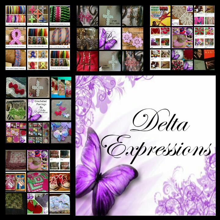 DeltaExpressionsLLC.Etsy.com #handmade #crochet #paracord #Etsy #baby #AwarenessRibbons #deltaexpressions #vintage #paracord #CrochetedJewelry
