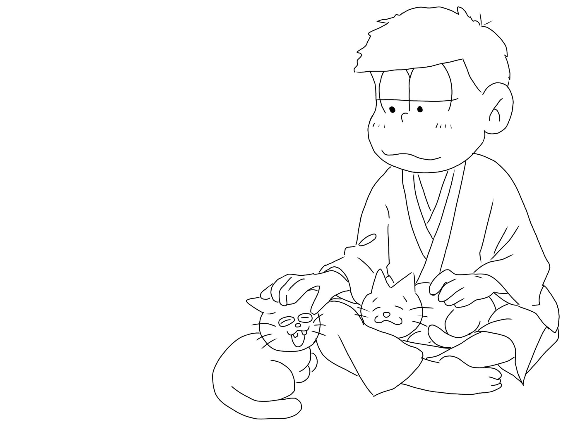 錬兎 れんと ニコ生主 おそ松さん 線画 公式絵 塗って下さる方は いませんか T Co Wot92phzzo Twitter
