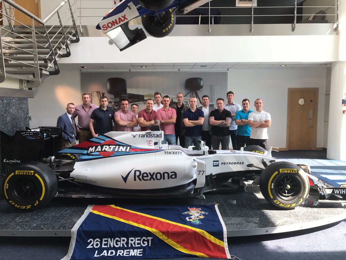 Official_REME's tweet photo. 8 Squadron Fitter Section, @26EngineerRegt visit F1 Williams celebrating REME75
#REME75 #ArteEtMarte #ThisIsBelonging #HappyBirthdayREME https://t.co/3LEAozeuXW