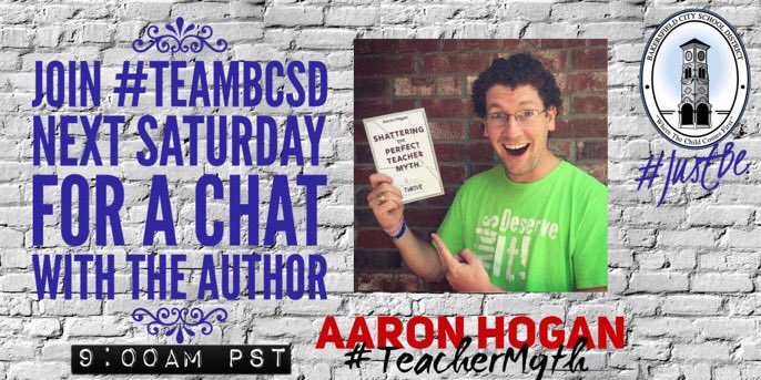 Imagine being free from having to attain perfection...

Join #TeamBCSD on Saturday as we chat about how to SHATTER the Perfect #TeacherMyth!