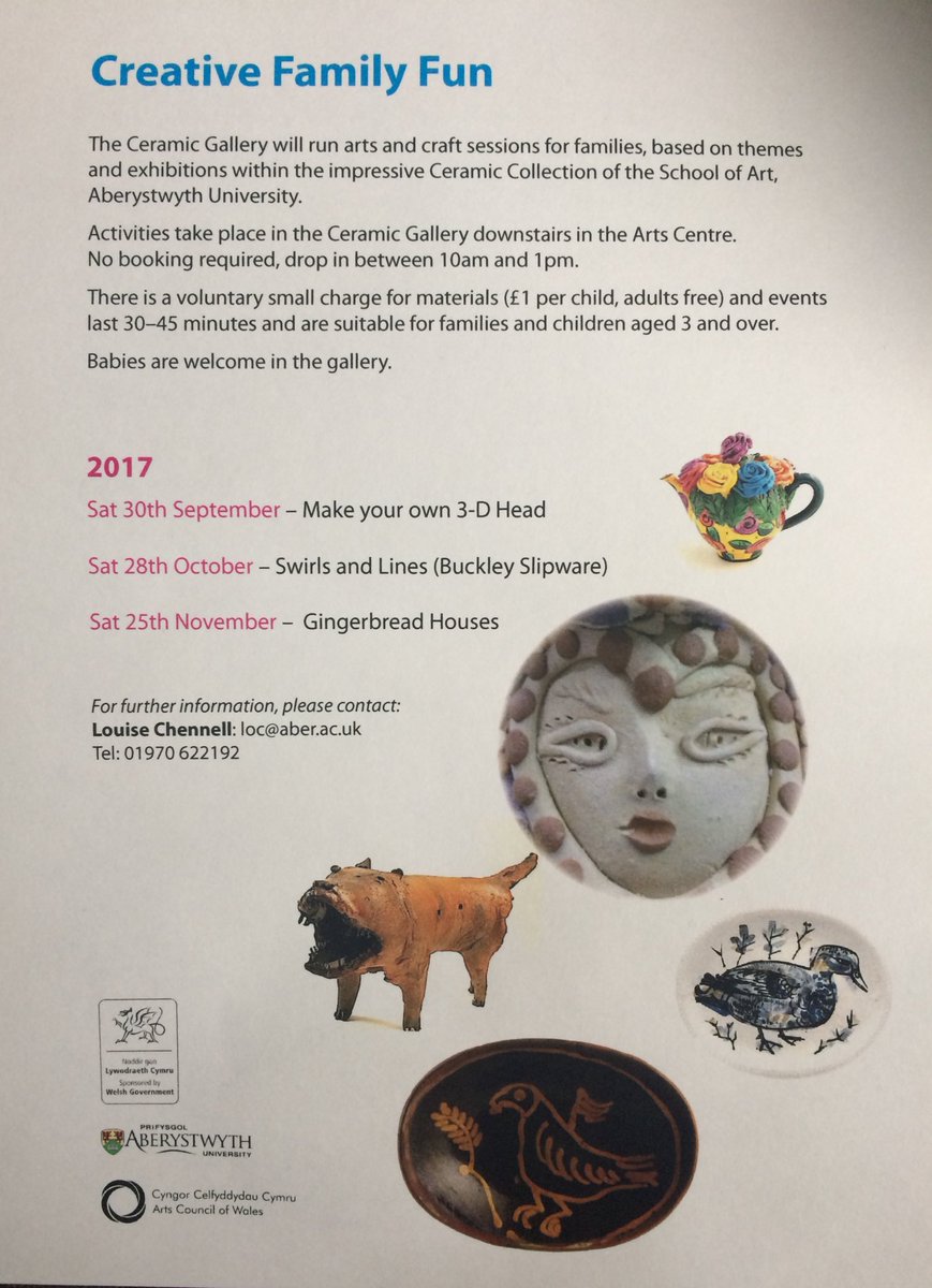 Make your own 3D head at Aberystwyth Art Centre this Saturday between 10am 1pm. All welcome.
@Aberceramics <a href="/aberystwytharts/">Canolfan y Celfyddydau Aberystwyth Arts Centre</a> #Aberystwyth
