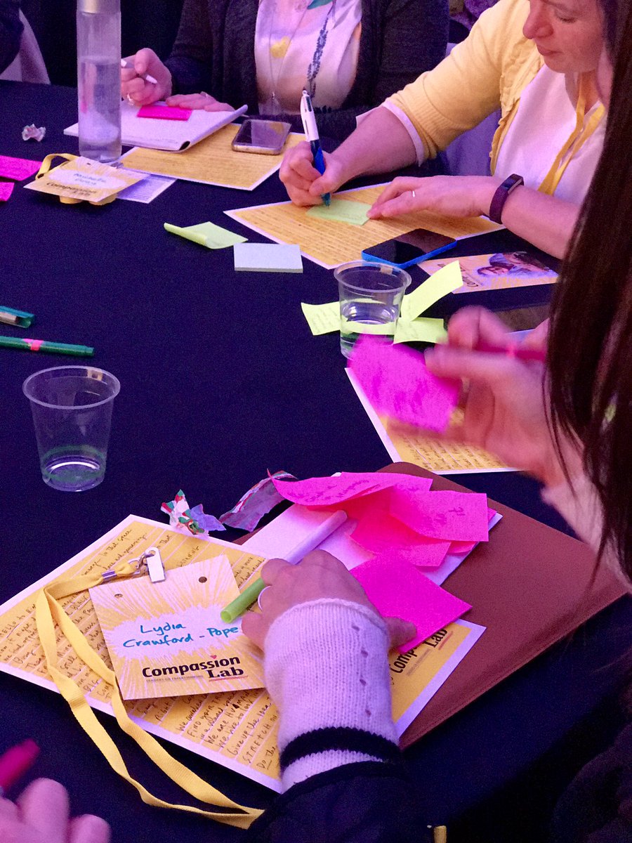These people are busily jotting down micro acts of compassion they're going to try #compassionLab <a href="/OpenStateSA/">Open State</a> #openstate17