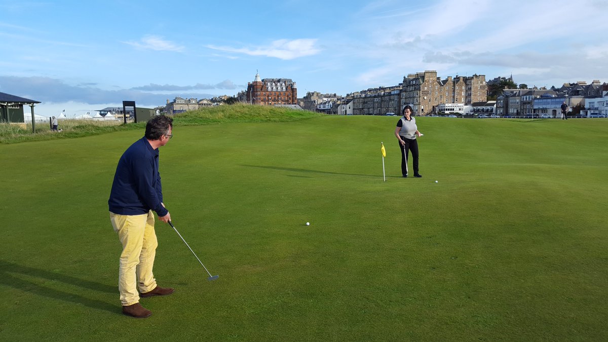 experience_golf's tweet photo. Early evening treat on the Himalayas for the Experience St Andrews staff - big thanks to Kevin at @re_counter #experiencegolf #signtheflag https://t.co/56Iq8W4Lbk