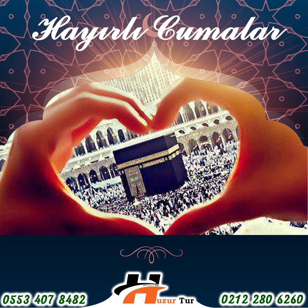 "Hayırlı Cumalar..."
Herkes Gitsin diye 5. Yıla özel Umre Fiyatları ile Hizmetinizdeyiz.
Umre ziyaretlerinizde Uygun fiyat Kaliteli hizmet için Huzur Tur'u Seçin...
iletişim: 0212 280 6260
Whatsapp:0553 407 8482
huzurtur.com