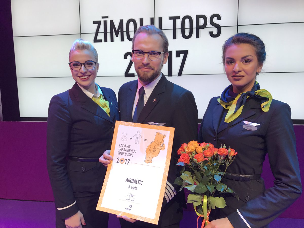 airBaltic's tweet photo. #airBaltic atzīts par mīlētāko aviokompāniju Latvijā un 3. mīlētāko darba devēju! https://t.co/cMSleNNp3K https://t.co/YyAw2UReFZ