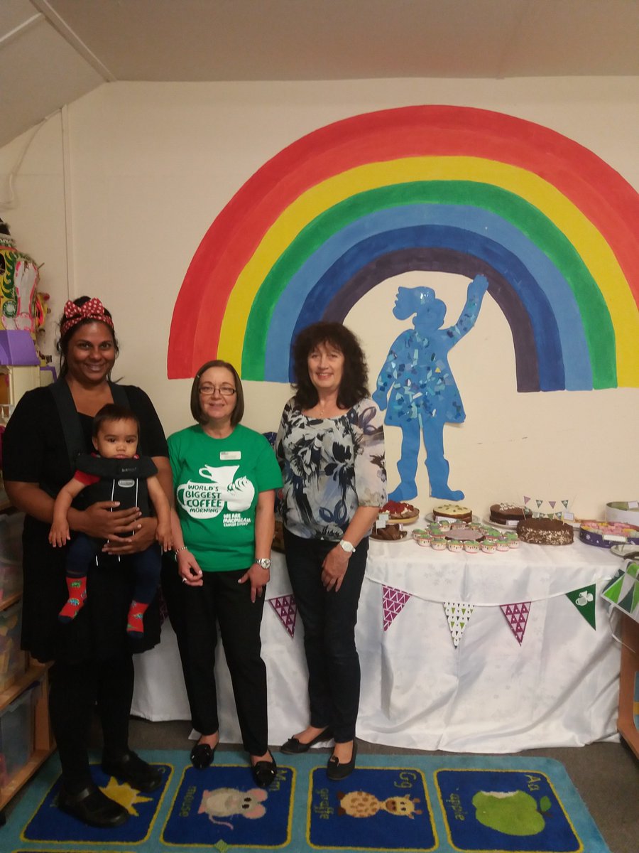 First Coffee Morning of the day at Rainbows Pre=school in Wallingford.  Thank you to everyone baking and donating.