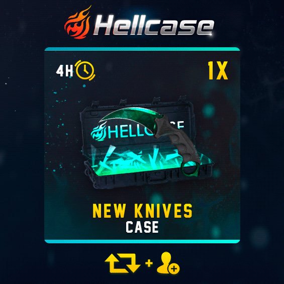 🔥New Knives Case #Giveaway: 
▪️RT &amp; Follow &amp; Profile URL
▪️CLICK: goo.gl/TfLwiw 
🏆Winner in 4 hours!

#hellcase