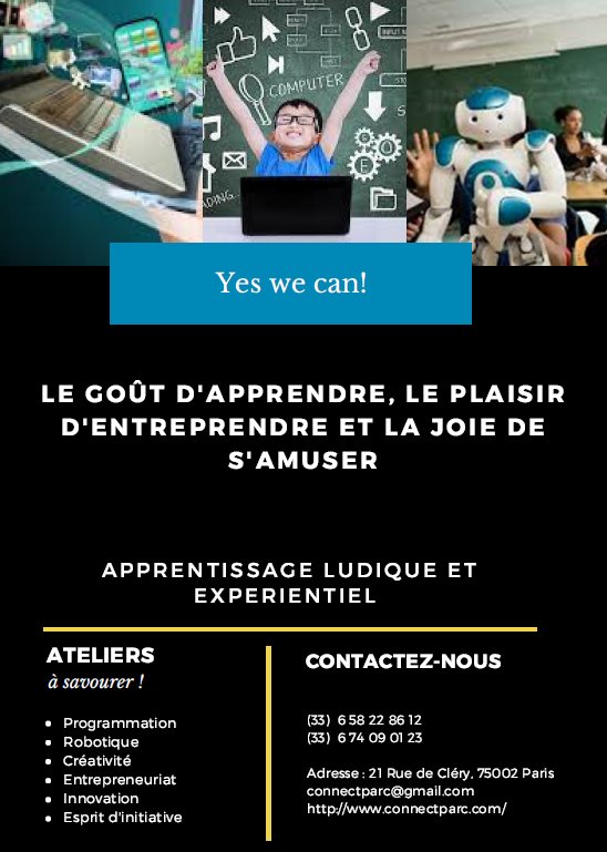ConnectParc's tweet image. #AteliersDecouverte samedi 7 et dimanche 8 octobre #KidsCoding #AteliersLudiques #Créativité #Pitch #JeuxInteractifs #ProgrammationRobots