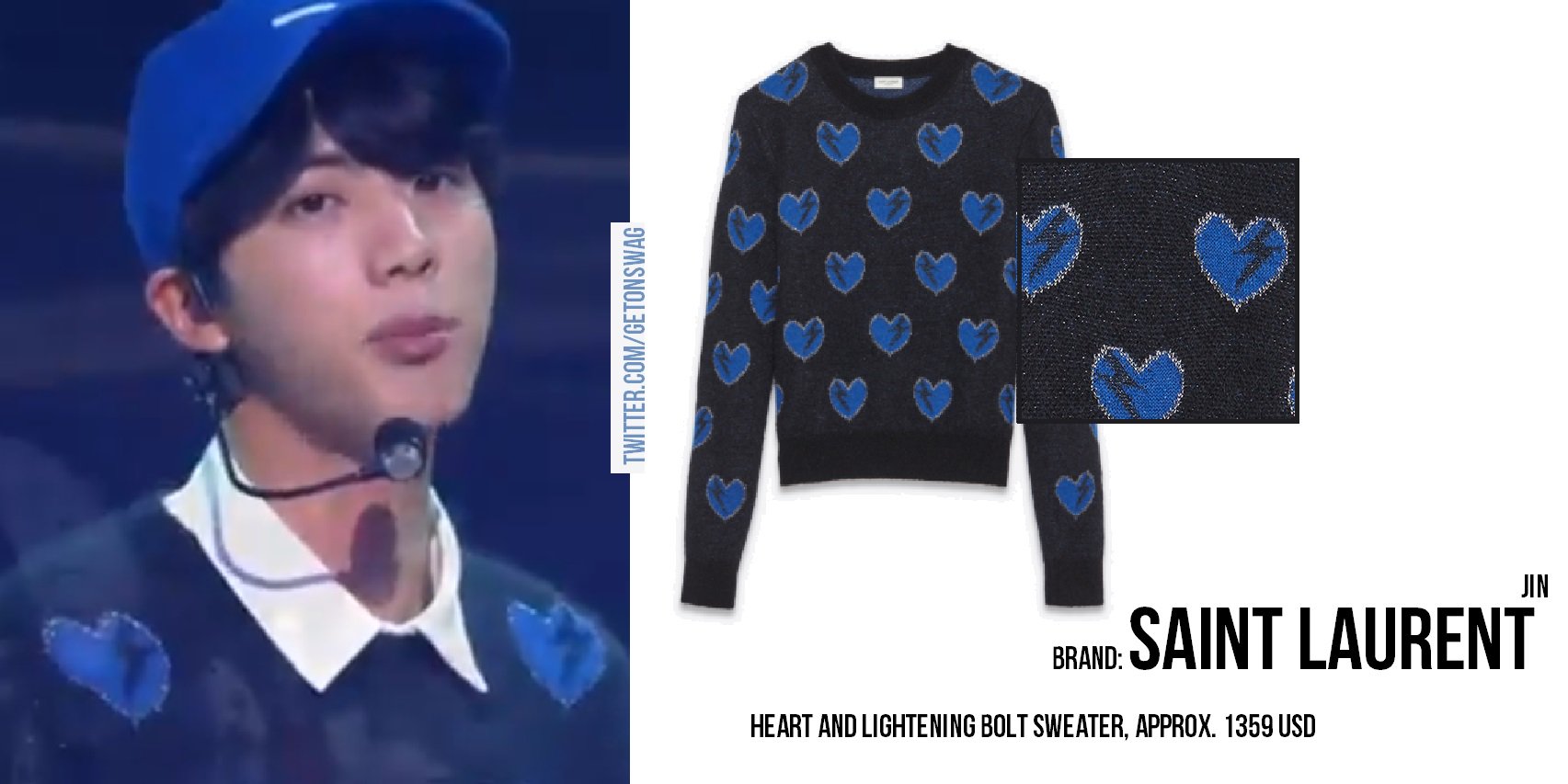 Saint laurent shop heart sweater