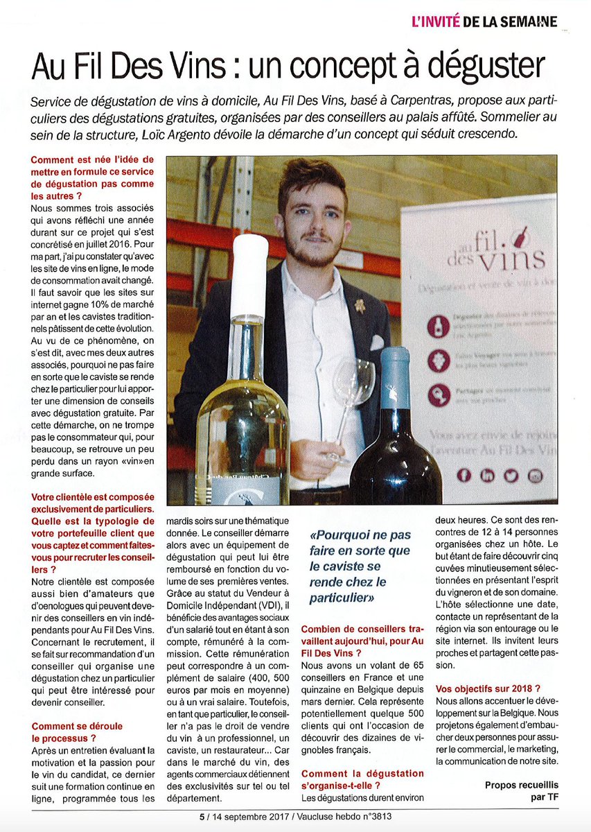 aufildesvins's tweet photo. Découvrez l'actualité de la Startup Au Fil Des Vins et l'Interview du Sommelier Loic Argento. Pour en savoir plus ➡️ https://t.co/dltGEJmCox https://t.co/ncn82Utb6w