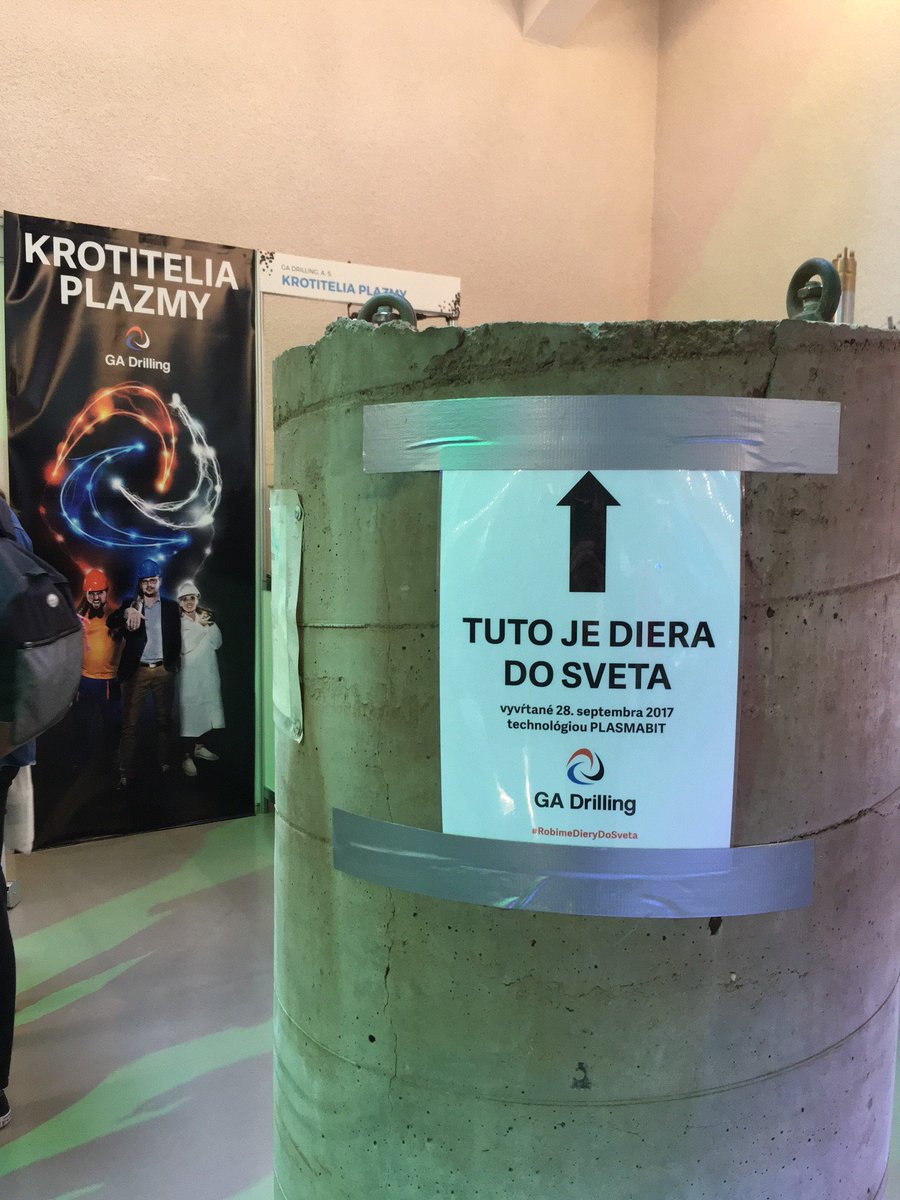 geothermania's tweet photo. Curious about @gadrilling sample hole at European Researchers´ Night in Bratislava #madebyplasmabit #plasmabusters https://t.co/S09iCHe2Hi
