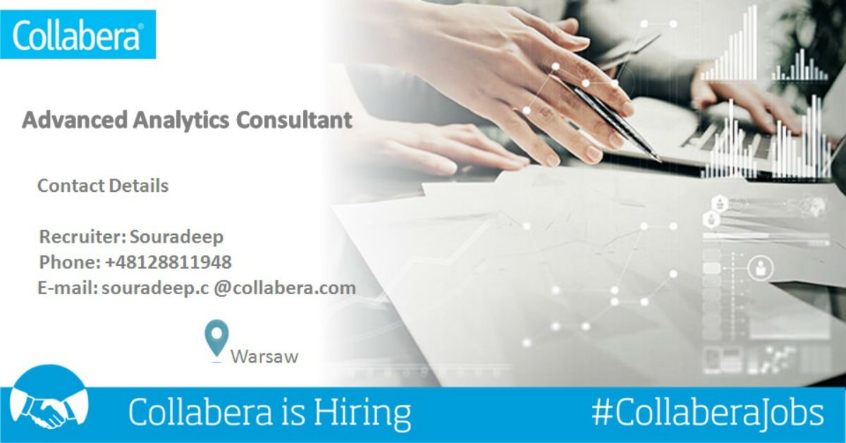 CollaberaPoland's tweet photo. looking for Advanced #AnalyticsConsultant in Warsaw.
Apply now: https://t.co/CX5QyWGa6q
#HTML #CSS #JavaScript #Python #collaberapoland https://t.co/ztDAI3isrj