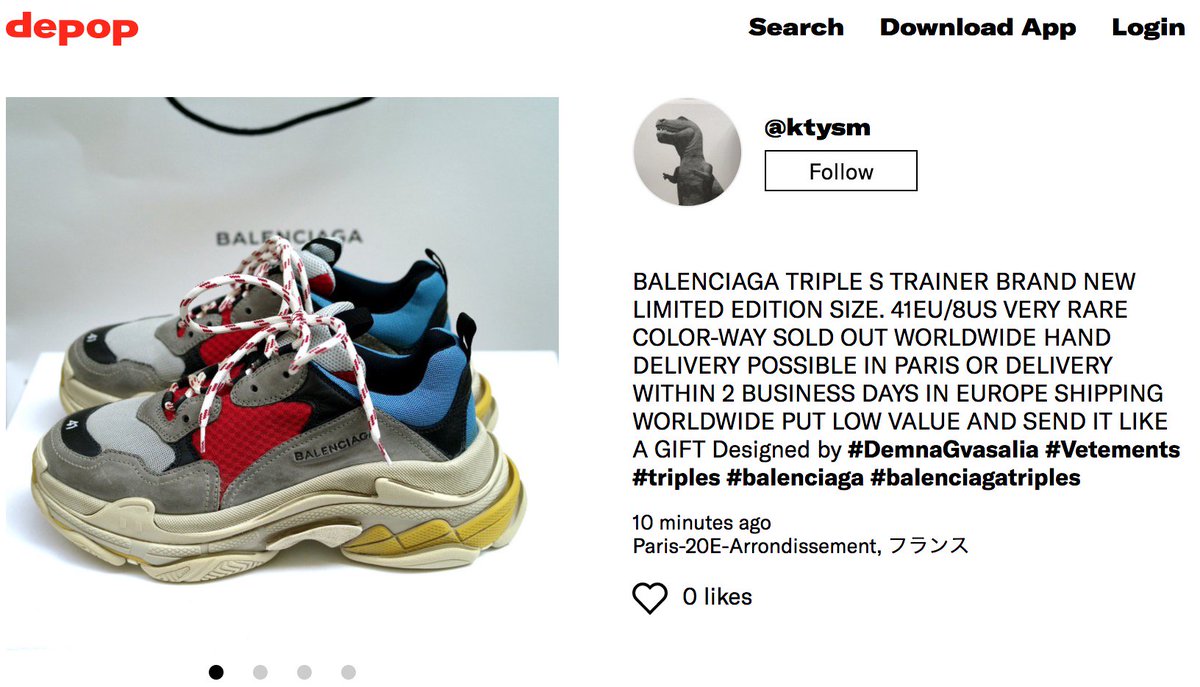 Balenciaga Uomo Sneaker Triple S 100% polyester
