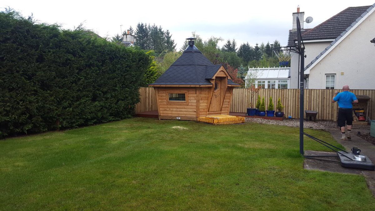 ScotiaCabins's tweet image. And Day 1 dawns wet in Aberdeen for the first day of the Scottish Home Show! #scottishhomeshow2017 #aberdeen #cabins #bbq