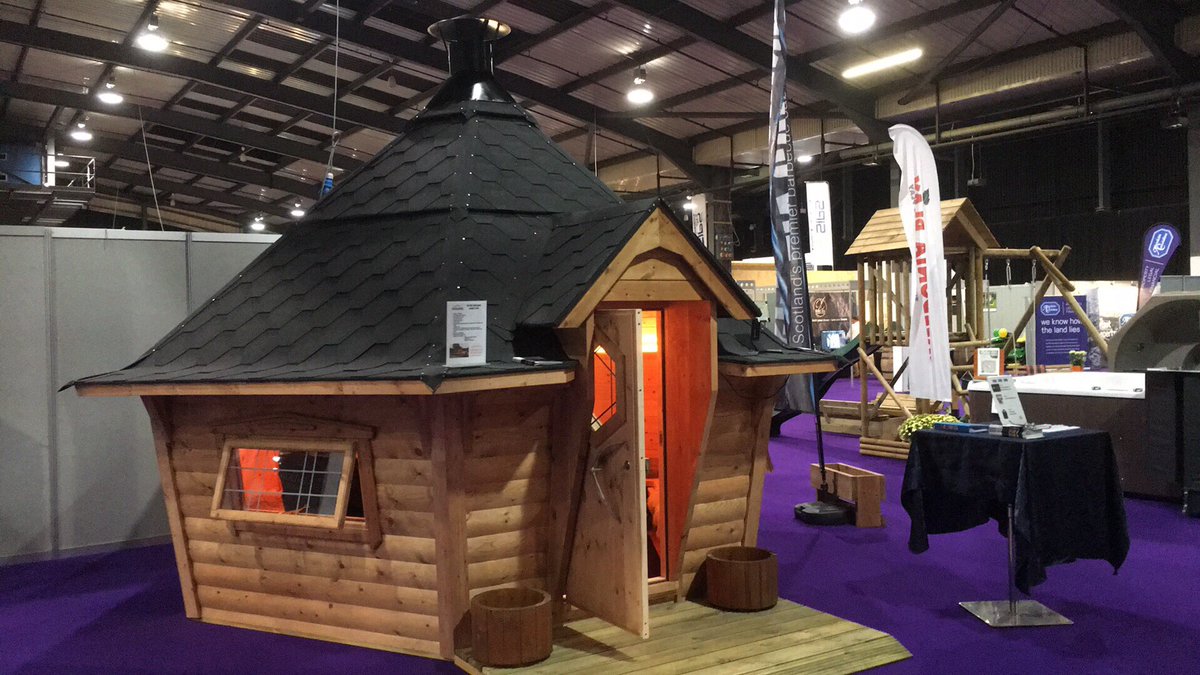 ScotiaCabins's tweet image. And Day 1 dawns wet in Aberdeen for the first day of the Scottish Home Show! #scottishhomeshow2017 #aberdeen #cabins #bbq