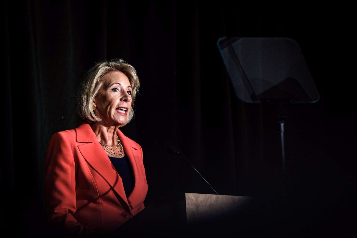 Wallski775's tweet image. DeVos rejects invitation to meet with former for-profit college students #DeVosWatch  washingtonpost.com/news/grade-poi…