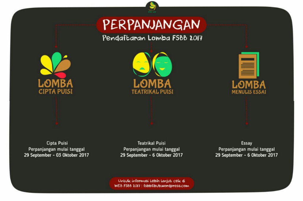 Pendaftaran lomba FSBB 2017 diperpanjang loh!