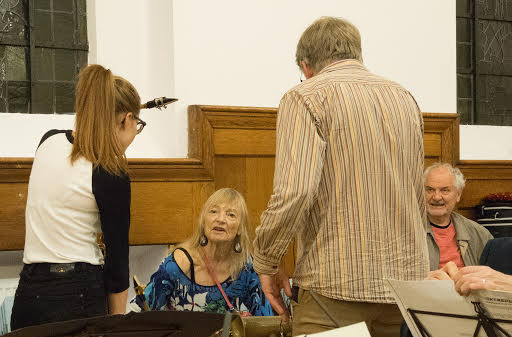 EalingSO's tweet photo. Composer Barbara #Thompson with @JessGillamSax - rehearsing for Sat 7 October https://t.co/ueuxE687CP #Saxophone #Ealing #Acton https://t.co/E1HI8oM6NE