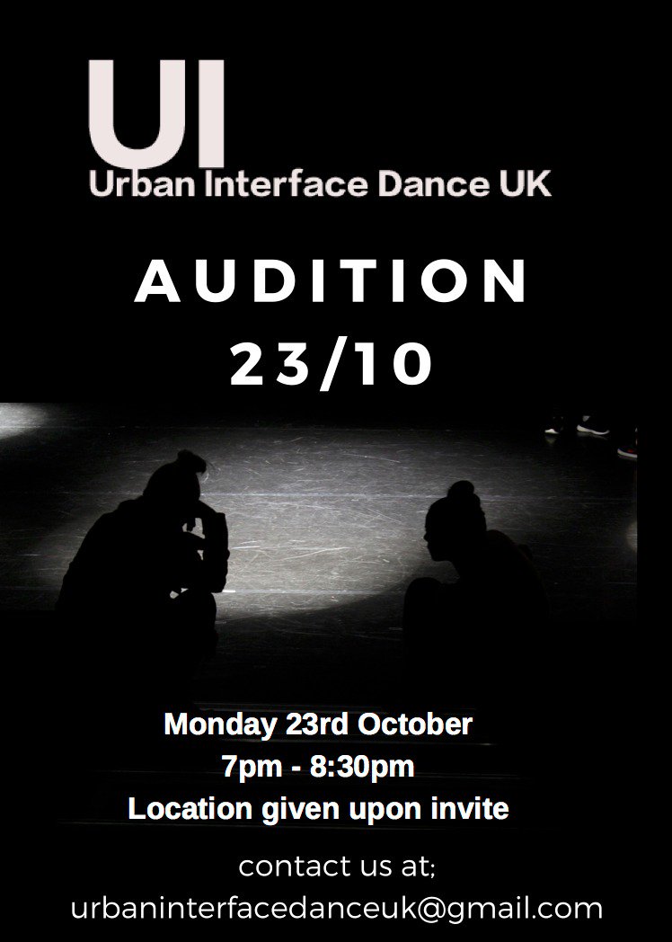 Urban_Interface's tweet photo. Do you think you have what it takes to join the team? Email us today and get down to auditions! https://t.co/1hFUqacPT7